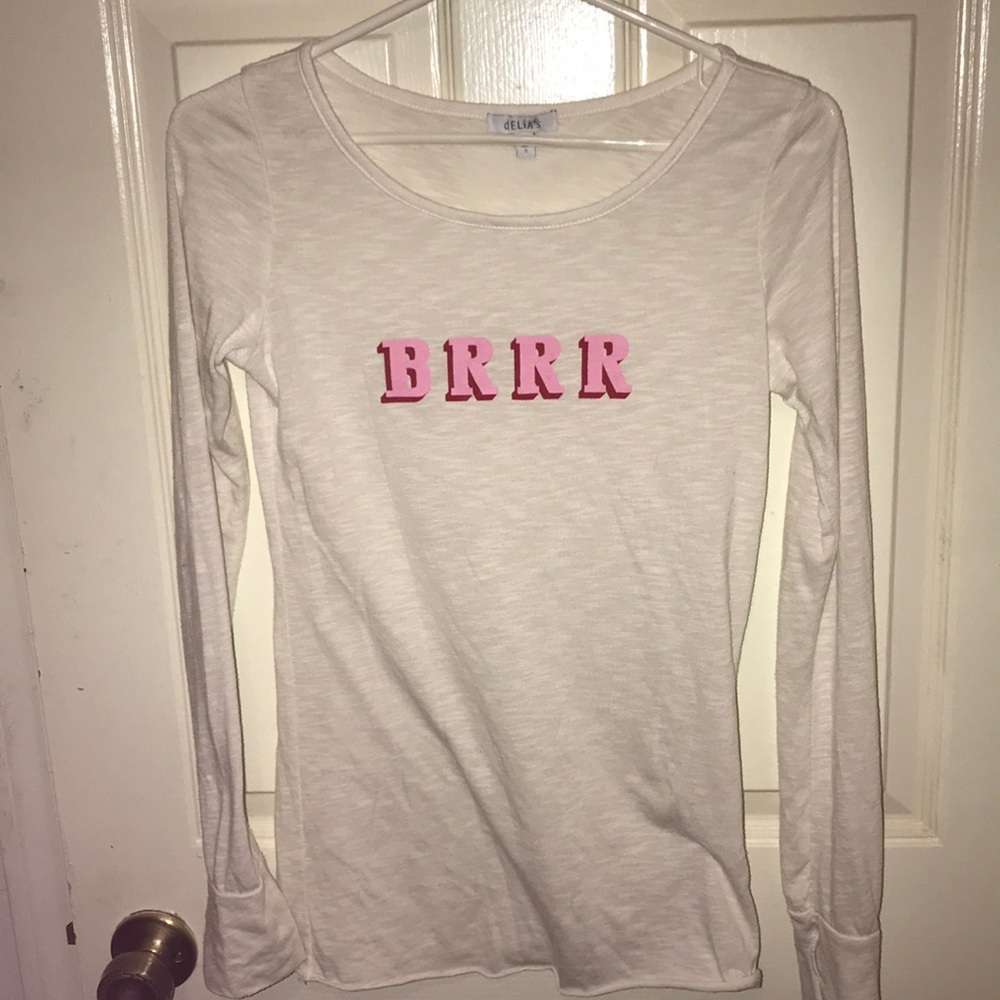 Sheer White Sleep Top With Thumb Hole in Sleeve
